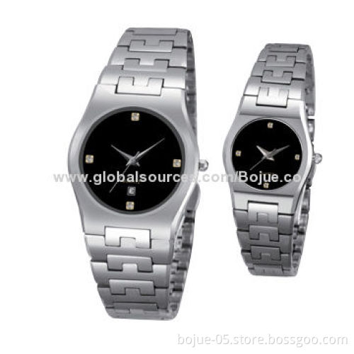 Tungsten Steel Watches, Factory and Exporter with 3ATM Waterproof